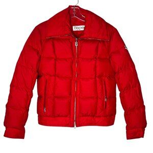 Bogner Kids Quilted Down Puffer Coat Red Winter Snow Jacket Youth Size 8 US
